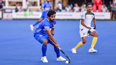 India captain Manpreet Singh in action&nbsp; (Hockey India)