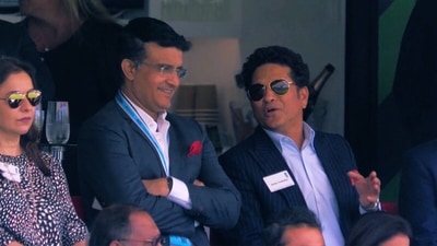 Sourav Ganguly and Sachin Tendulkar in attendance. (Twitter) Sourav Ganguly and Sachin Tendulkar in attendance. (Twitter)