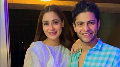 Sara Khan with her boyfriend Shantanu Raje. Sara Khan with her boyfriend Shantanu Raje. 