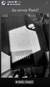 Saba Azad shared a picture with Hrithik Roshan.&nbsp;