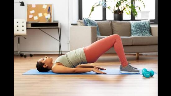 Start with exercises like pelvic bridge, to mobilise your body after a bout of illness. (Shutterstock (For representational purpose only)) Start with exercises like pelvic bridge, to mobilise your body after a bout of illness. (Shutterstock (For representational purpose only))