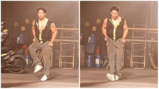 Tiger Shroff in a still from the dance video.&nbsp;