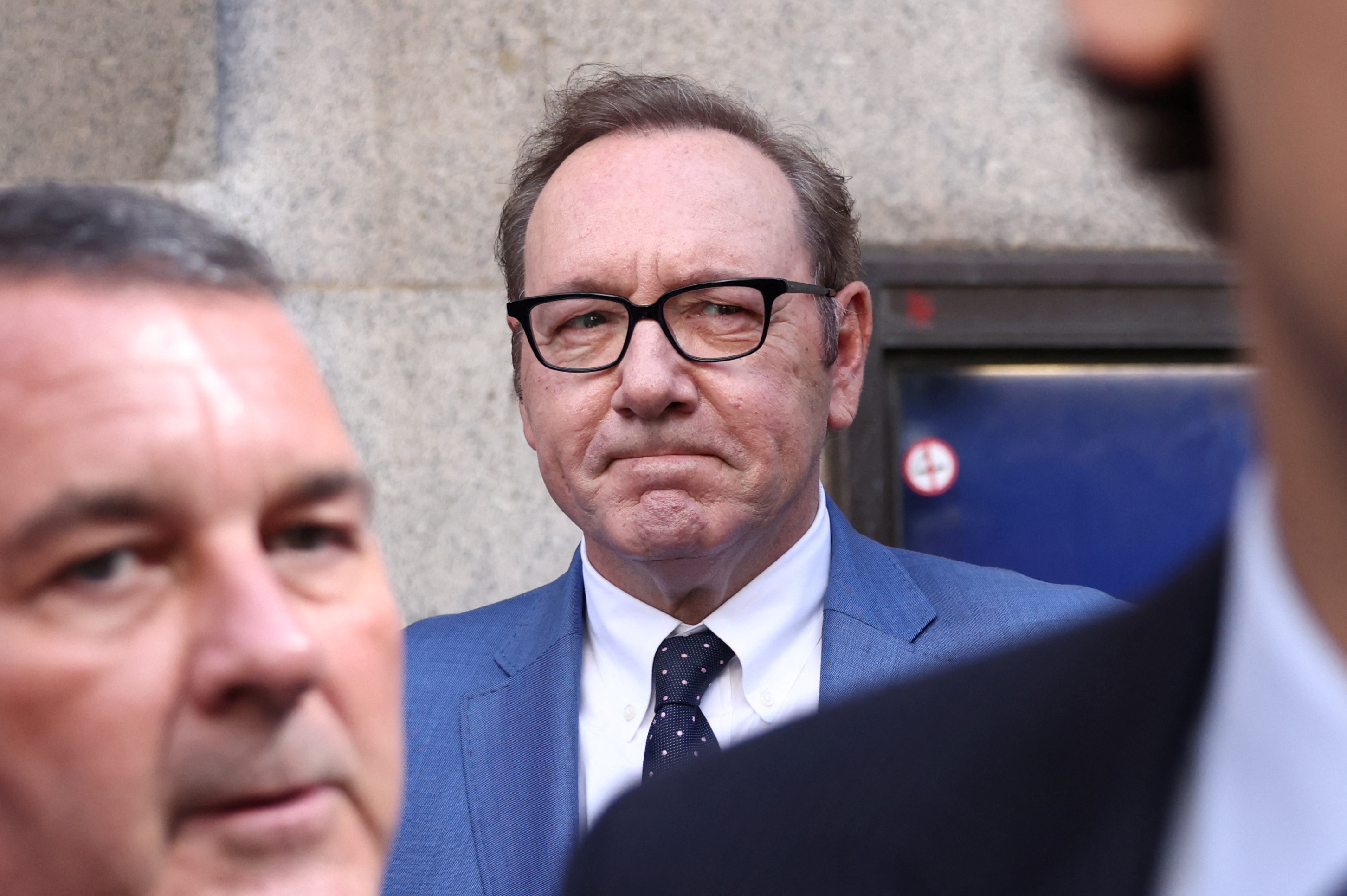 Actor Kevin Spacey leaves the Central Criminal Court after attending a hearing over charges related to allegations of sex offences, in London on July 14. (REUTERS)