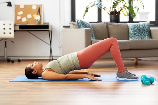 Start with exercises like pelvic bridge, to mobilise your body after a bout of illness. (Shutterstock (For representational purpose only)) Start with exercises like pelvic bridge, to mobilise your body after a bout of illness. (Shutterstock (For representational purpose only))