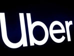 A screen displays the company logo for Uber Technologies Inc at the New York Stock Exchange (NYSE) in New York. A screen displays the company logo for Uber Technologies Inc at the New York Stock Exchange (NYSE) in New York.