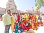 A group of people at Kashi Vishwanath temple, Varanasi, on Thursday. (HT PHOTO/For Representation) A group of people at Kashi Vishwanath temple, Varanasi, on Thursday. (HT PHOTO/For Representation)