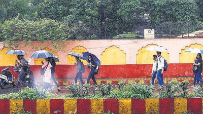 Pune reported less than 5 mm rainfall in various parts of the city on Friday. (Rahul Raut/HT PHOTO) Pune reported less than 5 mm rainfall in various parts of the city on Friday. (Rahul Raut/HT PHOTO)