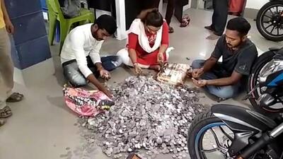 Five employees counted the coins for three days. (HT PHOTO) Five employees counted the coins for three days. (HT PHOTO)