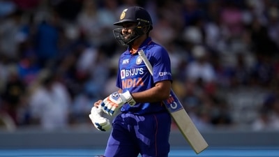 India captain Rohit Sharma walks off the field of play after losing his wicket LBW from the bowling of England's Reece Topley during the second one day international cricket match between England and India at Lord's cricket ground in London (AP) India captain Rohit Sharma walks off the field of play after losing his wicket LBW from the bowling of England's Reece Topley during the second one day international cricket match between England and India at Lord's cricket ground in London (AP)