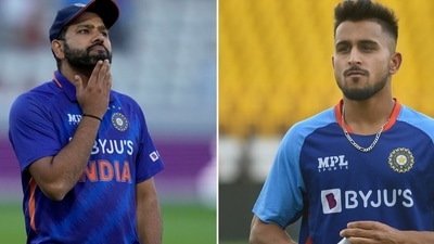 Rohit Sharma and Umran Malik (AP | PTI) Rohit Sharma and Umran Malik (AP | PTI)