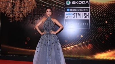Shehnaaz Gill poses for the shutterbugs on the red carpet of HT India's Most Stylish Awards 2022 in Mumbai on Friday night. Shehnaaz Gill poses for the shutterbugs on the red carpet of HT India's Most Stylish Awards 2022 in Mumbai on Friday night.