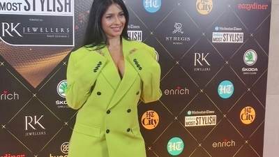 Tanishaa Mukerji arrived at HT India's Most Stylish Awards 2022 in this stylish green outfit and joked she was ‘glad she forgot her pants at home’. Tanishaa Mukerji arrived at HT India's Most Stylish Awards 2022 in this stylish green outfit and joked she was ‘glad she forgot her pants at home’.