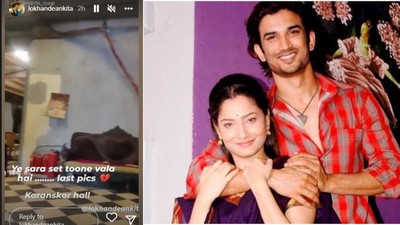 Ankita Lokhande shared a video from the sets of Pavitra Rishta.