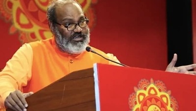 Yati Narsinghanand, controversial head priest of the Dasna Devi temple. (File Photo) Yati Narsinghanand, controversial head priest of the Dasna Devi temple. (File Photo)
