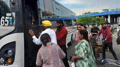 Rajinder and his wife were among 21 Afghan Sikhs who arrived in Delhi on Thursday as evacuation of minorities from the country to India continues. (Source: SGPC TWITTER ACCOUNT) Rajinder and his wife were among 21 Afghan Sikhs who arrived in Delhi on Thursday as evacuation of minorities from the country to India continues. (Source: SGPC TWITTER ACCOUNT)