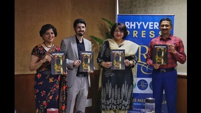 (L-R): Rhyvers Beat executive editor Dr Sonika Sethi, Rhyvers Media Group director Affan Yesvi, additional chief secretary (Haryana) and chairperson of Chandigarh Literary Society Dr Sumita Misra, and former IAS officer and author Vivek Atray launching the first edition of the magazine at the UT Guest House in Chandigarh on Friday. (HT Photo) (L-R): Rhyvers Beat executive editor Dr Sonika Sethi, Rhyvers Media Group director Affan Yesvi, additional chief secretary (Haryana) and chairperson of Chandigarh Literary Society Dr Sumita Misra, and former IAS officer and author Vivek Atray launching the first edition of the magazine at the UT Guest House in Chandigarh on Friday. (HT Photo)