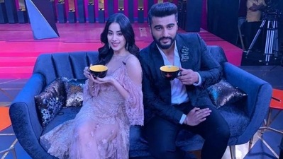 Janhvi Kapoor and Arjun Kapoor from Koffee With Karan season 6.