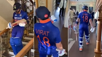Virat Kohli on his way out to the ground. (Lord's Cricket Stadium/Instagram) Virat Kohli on his way out to the ground. (Lord's Cricket Stadium/Instagram)