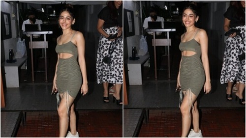 Alaya F was clicked outside Izumi in Bandra. (HT Photos/Varinder Chawla)