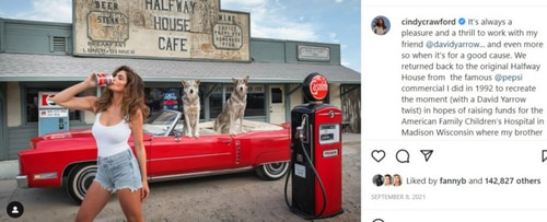 Cindy Crawford travelled back to the original shoot location in 2021. Cindy Crawford travelled back to the original shoot location in 2021.