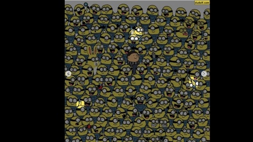 The image shows three bananas highlighted among the sea of Minions.&nbsp; (Instagram/@thedudolf)