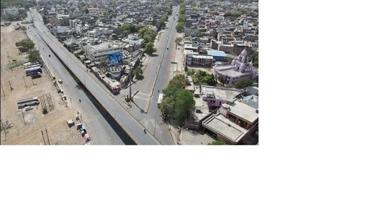Aerial view of Prayagraj city. (HT File Photo)