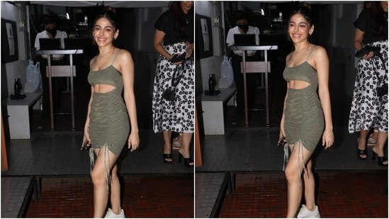 Alaya F merges style and comfort as she stepped out for midweek duties(HT Photos/Varinder Chawla)