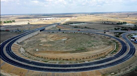 An aerial view of Bundelkhand expressway. (Agencies)