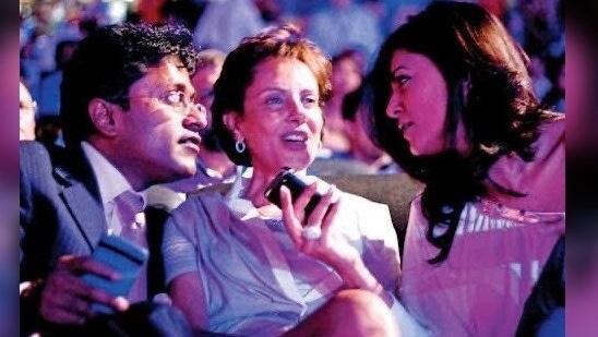 Lalit Modi also shared a major throwback picture of himself and Sushmita Sen from an event where the couple was seen sharing a conversation.(Twitter/@LalitKModi)