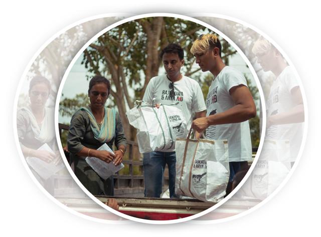 Stills from the relief drive in Assam that Rahul and his team conducted this year