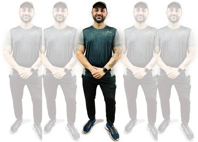 Sumit uses his tracker to monitor his heart rate during workouts