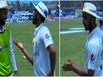 Hasan Ali during the ongoing Galle Test(Twitter) Hasan Ali during the ongoing Galle Test(Twitter)