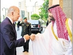 Saudi Crown Prince Mohammed Bin Salman (right) fist bumps US President Joe Biden, in Jeddah on Friday. (Reuters) Saudi Crown Prince Mohammed Bin Salman (right) fist bumps US President Joe Biden, in Jeddah on Friday. (Reuters)