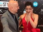 Anupam Kher and Rashmika Mandanna on the red carpet at HT India’s Most Stylish 2022. Anupam Kher and Rashmika Mandanna on the red carpet at HT India’s Most Stylish 2022.