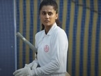 Taapsee Pannu in a still from Shabaash Mithu. Taapsee Pannu in a still from Shabaash Mithu.