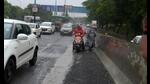 The Ghansoli flyover with potholes. The scooterists had just skidded on the road due to potholes. The Navi Mumbai Municipal Corporation will seek expert opinion from IIT (Bombay) for solution to potholes on four flyovers along Thane-Belapur Road. (BACHCHAN KUMAR/HT PHOTO) The Ghansoli flyover with potholes. The scooterists had just skidded on the road due to potholes. The Navi Mumbai Municipal Corporation will seek expert opinion from IIT (Bombay) for solution to potholes on four flyovers along Thane-Belapur Road. (BACHCHAN KUMAR/HT PHOTO)