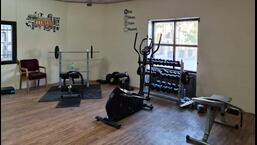 The gym, with equipment worth <span class=