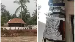 मेंगलुरु के पास एक पुरानी मस्जिद के नीचे एक हिंदू मंदिर जैसी स्थापत्य डिजाइन की खोज की गई थी।  (एएनआई छवि)