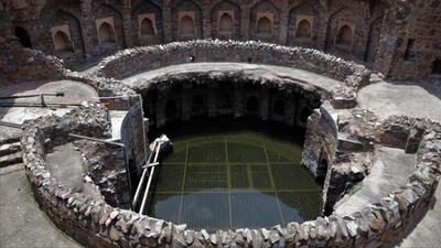In early 1900s, the British documented over 30 stepwells in Delhi. Many of these still exist, some are even functional. It is said that at the Baoli of Feroz Shah Kotla, every Thursday, scores of devotees would throng the baoli and pray to the djinns. (Photo: Shantanu Bhattacharya/HT) In early 1900s, the British documented over 30 stepwells in Delhi. Many of these still exist, some are even functional. It is said that at the Baoli of Feroz Shah Kotla, every Thursday, scores of devotees would throng the baoli and pray to the djinns. (Photo: Shantanu Bhattacharya/HT)