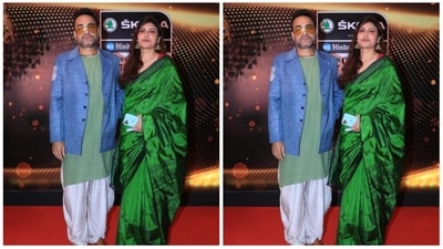 Actor Pankaj Tripathi won the Style with Substance award at HT India's Most Stylish 2022. For the occasion, he wore a green asymmetrical kurta teamed with a blue jacket and white dhoti pants. (HT Photo/Varinder Chawla) Actor Pankaj Tripathi won the Style with Substance award at HT India's Most Stylish 2022. For the occasion, he wore a green asymmetrical kurta teamed with a blue jacket and white dhoti pants. (HT Photo/Varinder Chawla)