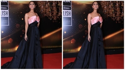 Actor Vaani Kapoor won the RK Jewellers Presents Most Stylish Trendsetter (Female) at HT India's Most Stylish 2022 awards. For the occasion, she wore a pink and black strapless gown. (HT Photo/Varinder Chawla) Actor Vaani Kapoor won the RK Jewellers Presents Most Stylish Trendsetter (Female) at HT India's Most Stylish 2022 awards. For the occasion, she wore a pink and black strapless gown. (HT Photo/Varinder Chawla)