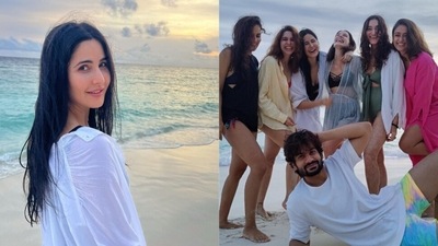 Katrina Kaif celebrated her 39th birthday in Maldives. Katrina Kaif celebrated her 39th birthday in Maldives.