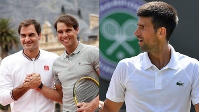 Roger Federer and Rafael Nadal; Novak Djokovic