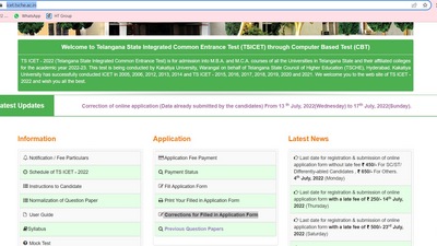 TS ICET 2022 correction window closes tomorrow at icet.tsche.ac.in