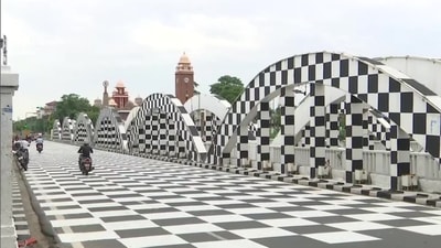 Napier Bridge in Chennai. (ANI) Napier Bridge in Chennai. (ANI)