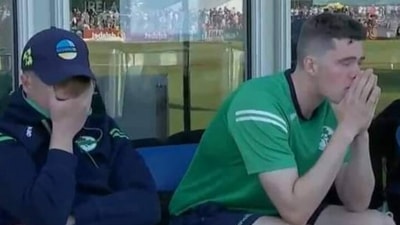 Ireland dugout after the loss (Twitter) Ireland dugout after the loss (Twitter)