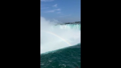 The image that shows the rainbow over the Niagara Falls has been taken from the viral video posted on Instagram.&nbsp; (Instagram/@from_my_own_lens)
