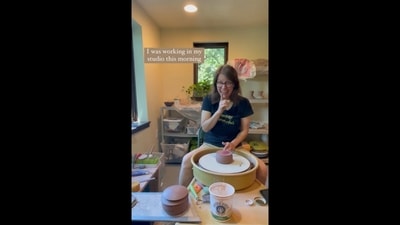 The image has been taken from the video shared on Instagram. (Instagram/@rockwaypottery) The image has been taken from the video shared on Instagram. (Instagram/@rockwaypottery)