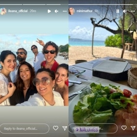 Katrina with Vicky and her friends. Katrina with Vicky and her friends.