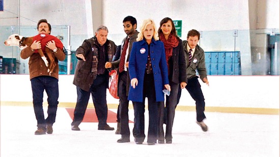 In the show Parks and Recreation, Leslie Knope’s motley crew helps her win a city council election. In the show Parks and Recreation, Leslie Knope’s motley crew helps her win a city council election.